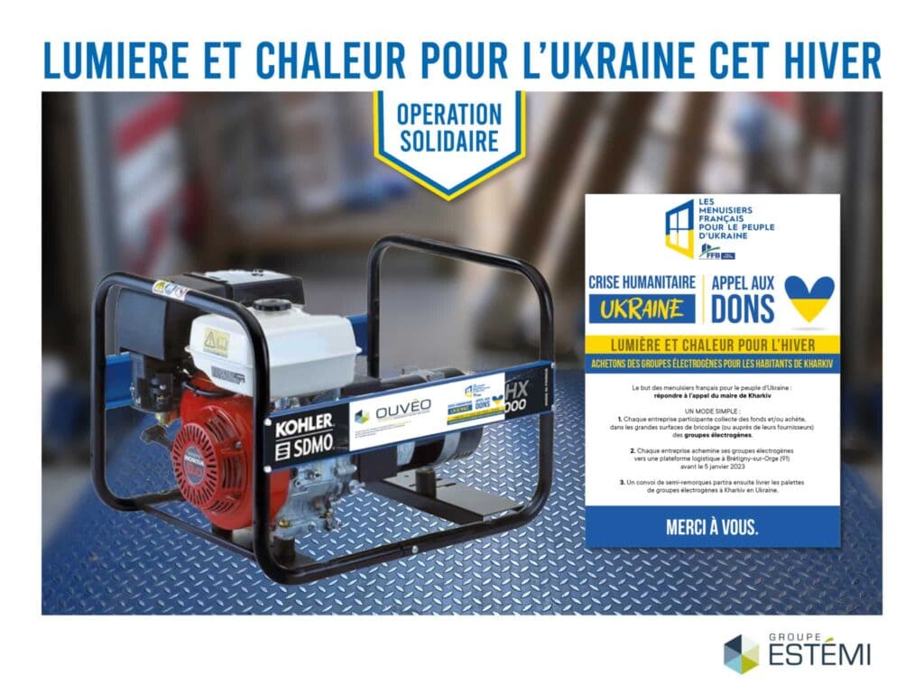 Opération solidaire RSE groupe Estémi Ouvêo Menuiseries